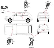 Rubber Kits - VW Golf MK1 - 4 Door image 1