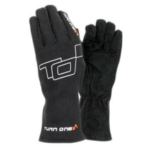 TURN1 GLOVES FIRE BLACK image 1